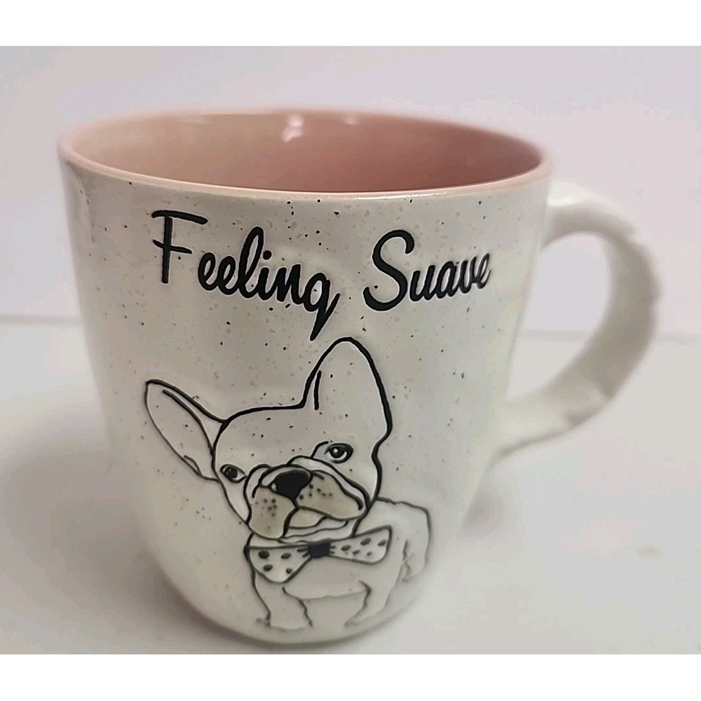 French Bulldog/'Frenchie Stoneware Coffee Mug 16oz "Feeling Suave" 2018